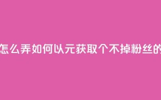 1元3000粉丝不掉粉丝怎么弄 - 如何以1元获取3000个不掉粉丝的技巧分享!